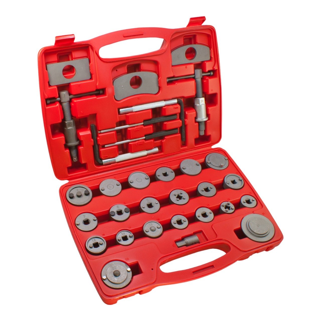 31-Piece Universal Caliper Disc Brake Wind Back Tool Kit Premium Quality Carbon Steel Repair Tools for Cars Vehicle Tools